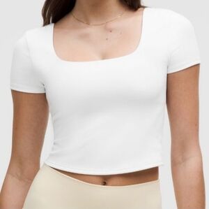 NWT Lululemon Wunder Under SmoothCover Square Neck T Size 4